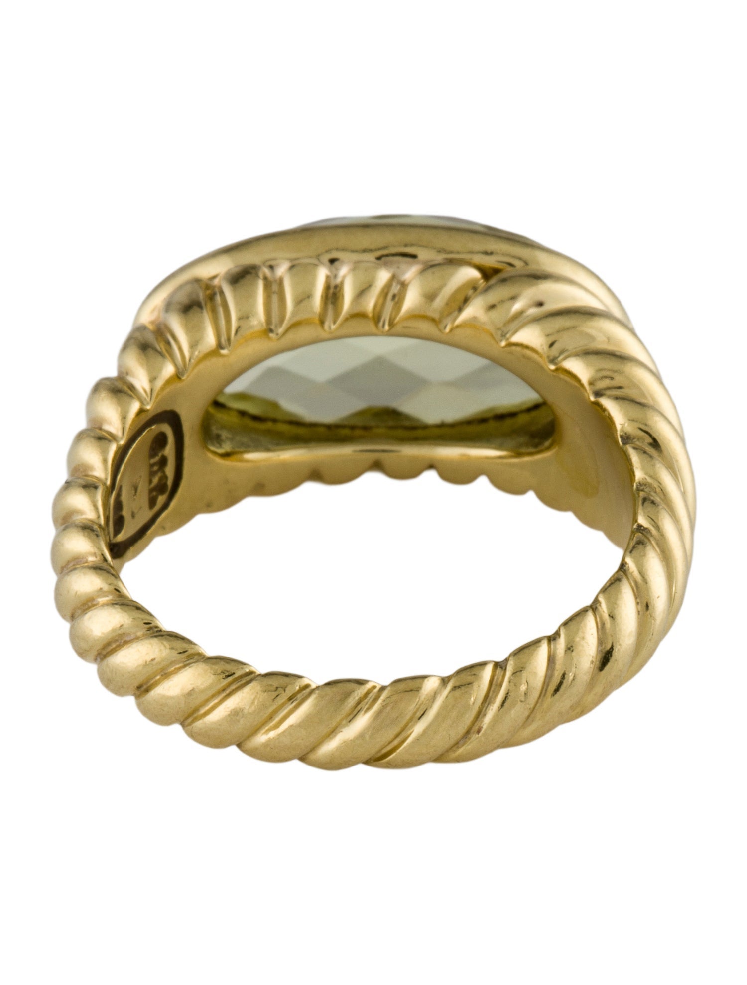 David Yurman 18K Quartz Cable Ring